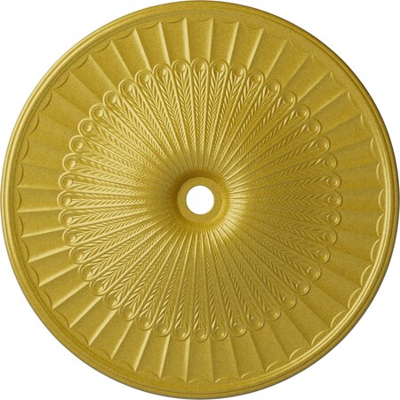 Ekena Millwork Galveston Ceiling Medallion (Fits Canopies up to 5 7/8"), 51"OD x 3 5/8"ID x 3 3/8"P, Rich Gold CM51GLRGS